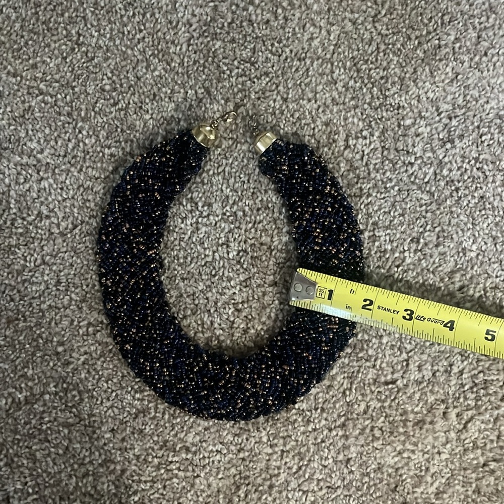 Chunky braided bead necklace